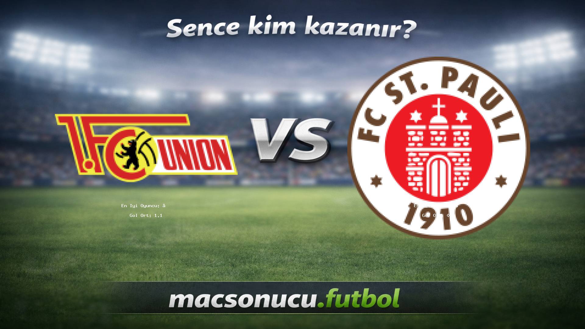 Union Berlin - FC St. Pauli maç görseli