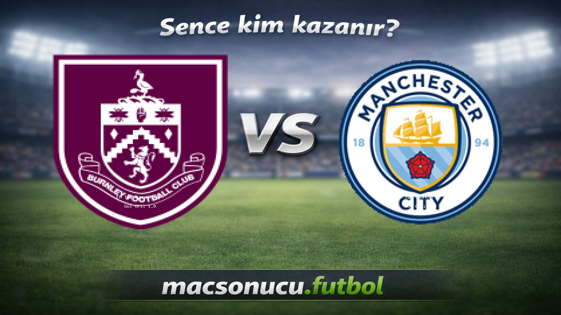 Burnley - Manchester City maç görseli